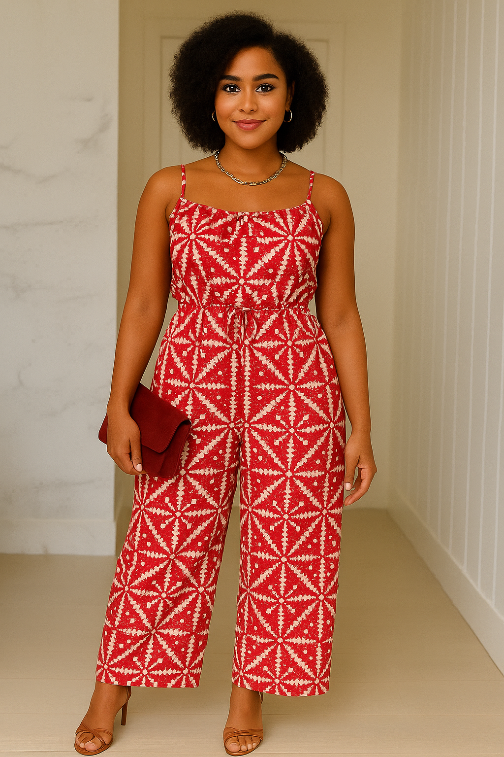 Adire crepe jumpsuit