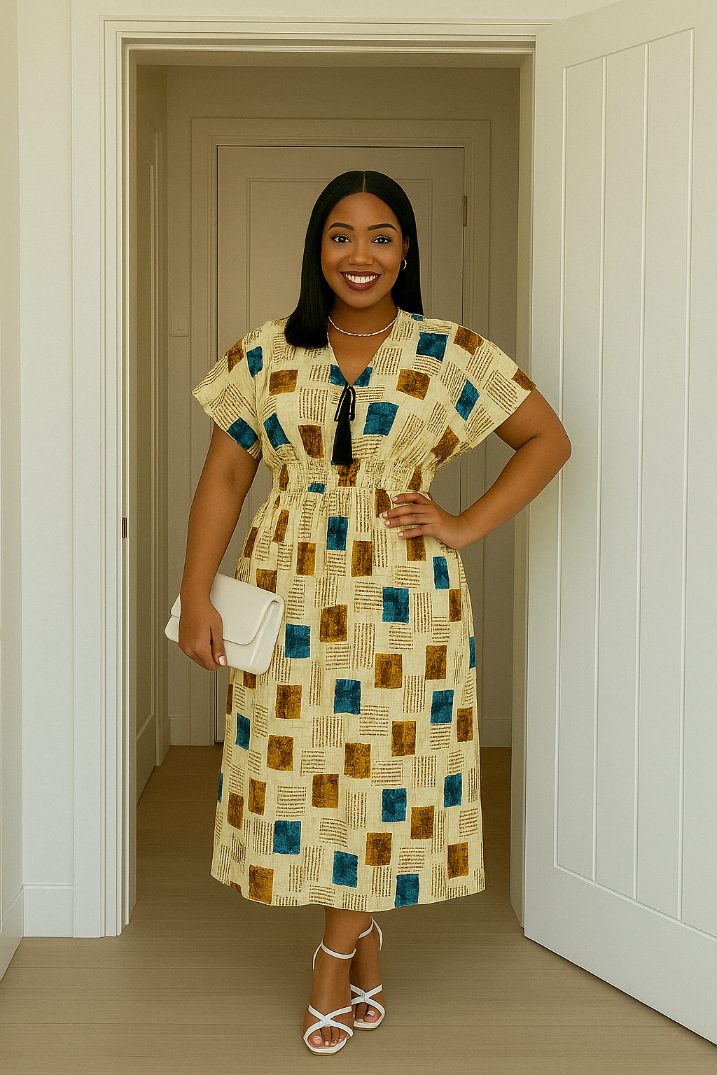 A Priscy Newspaper dress