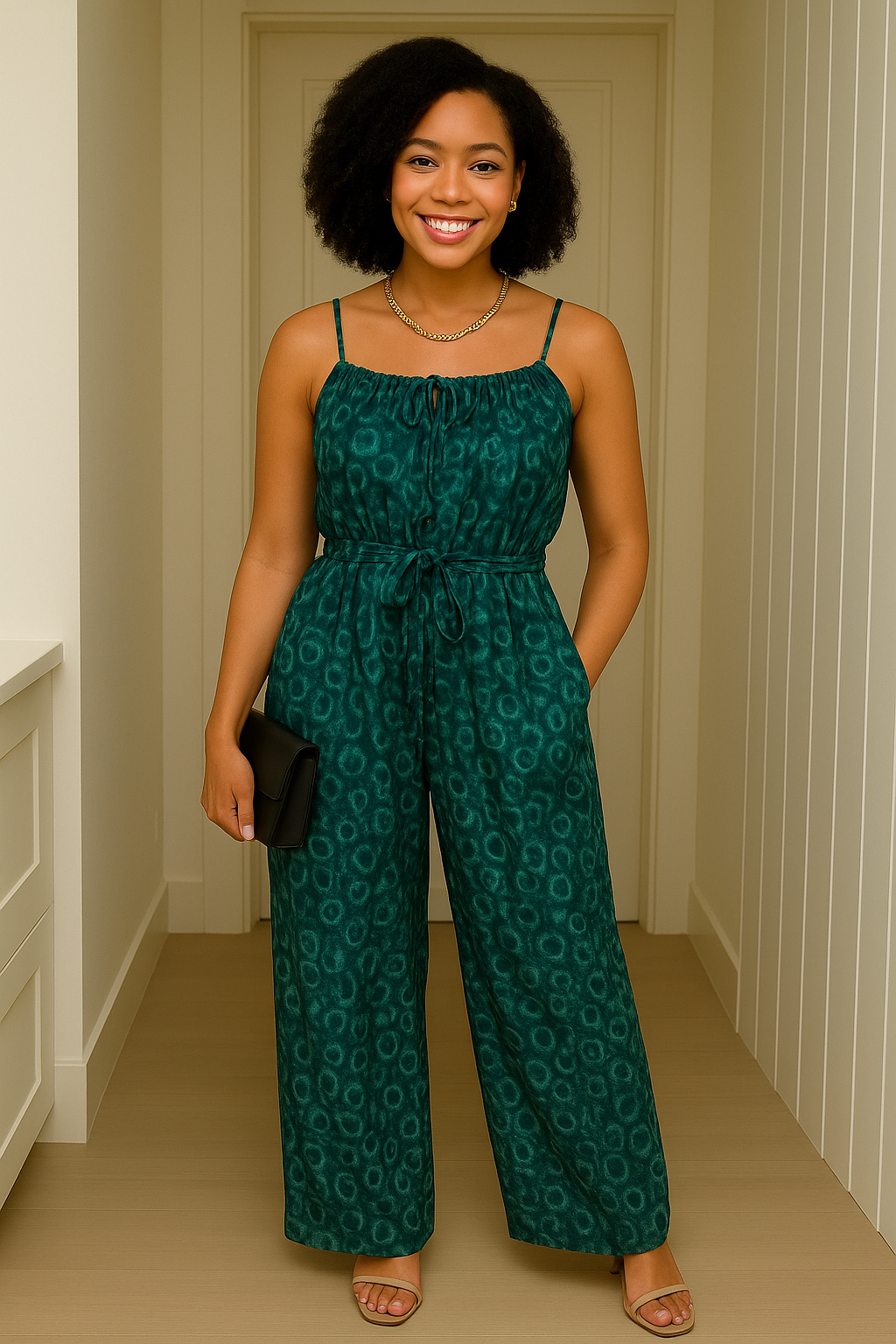 Adire crepe jumpsuit