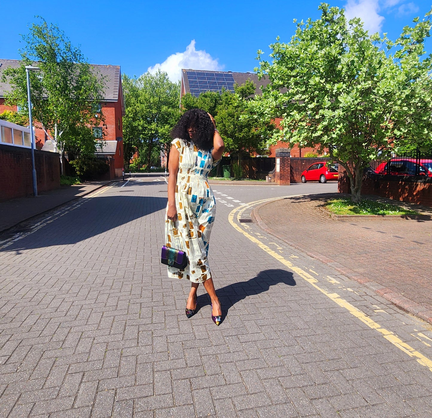 A Priscy Newspaper dress