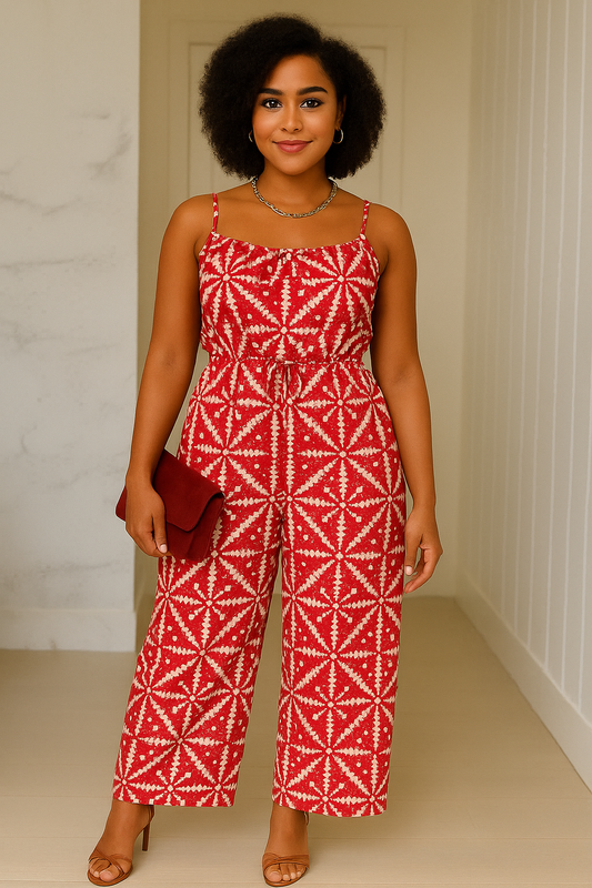 Adire crepe jumpsuit