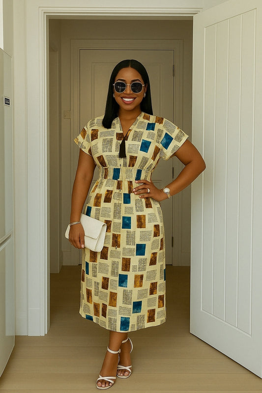 A Priscy Newspaper dress